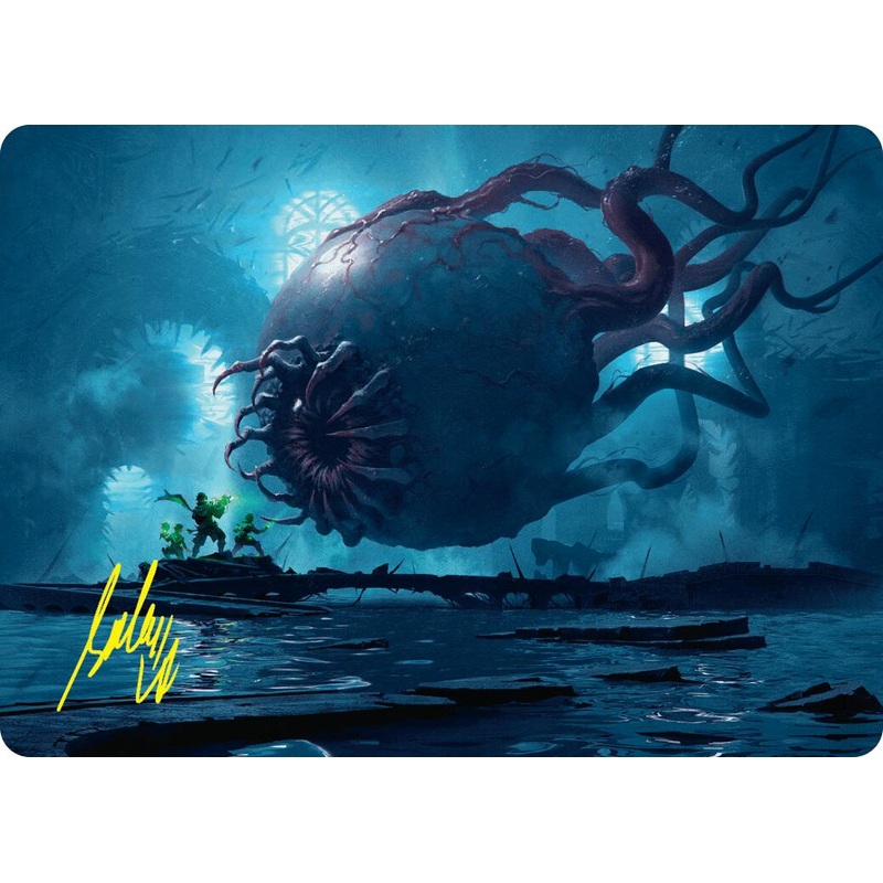 Abhorrent Oculus Art Card (Gold-Stamped Signature) [Duskmourn: House of Horror Art Series]