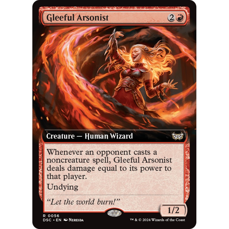 Gleeful Arsonist (Extended Art) [Duskmourn: House of Horror Commander]