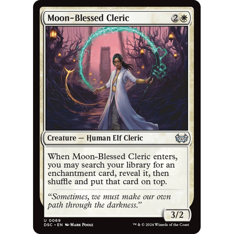 Moon-Blessed Cleric [Duskmourn: House of Horror Commander]