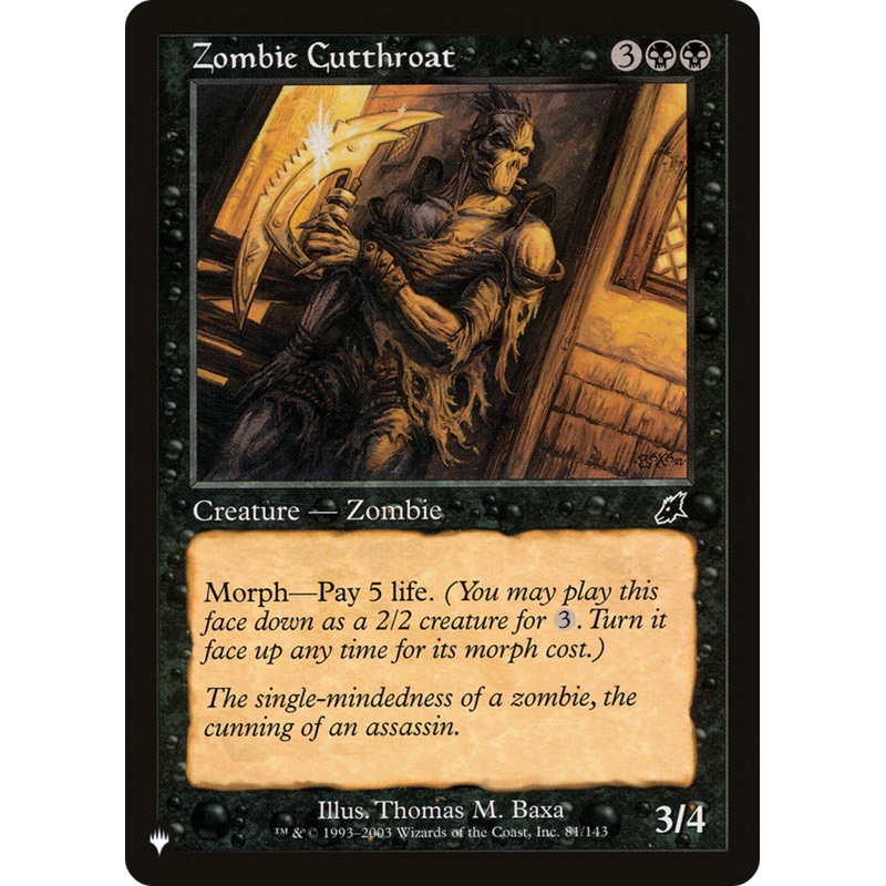 Zombie Cutthroat [The List]