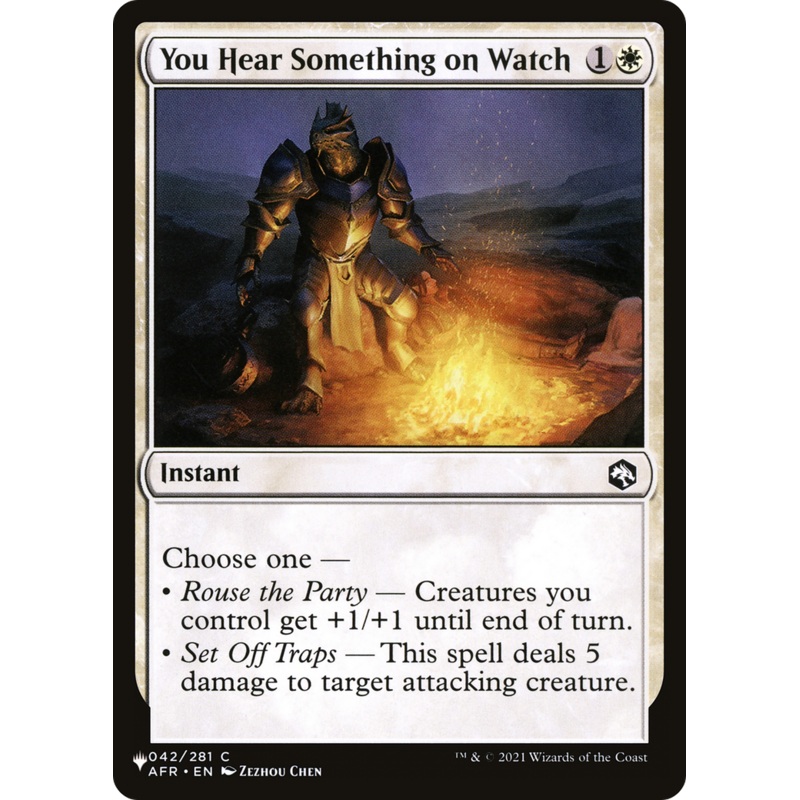 You Hear Something on Watch [The List]