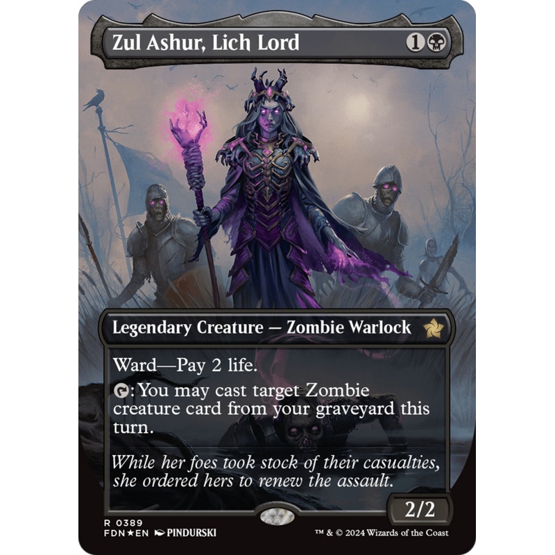 Zul Ashur, Lich Lord (Borderless) (Mana Foil) [Foundations]