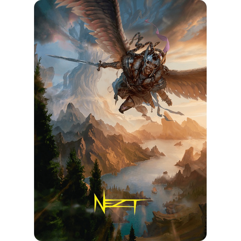 Youthful Valkyrie Art Card (28/54) (Gold-Stamped Signature) [Foundations Art Series]