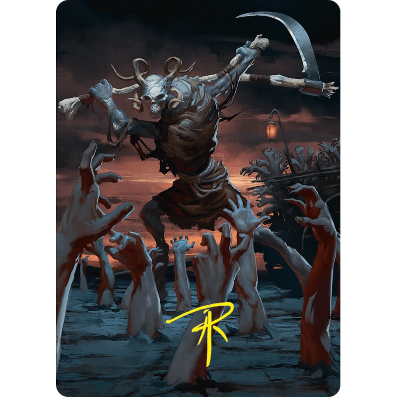 Abyssal Harvester Art Card (34/54) (Gold-Stamped Signature) [Foundations Art Series]