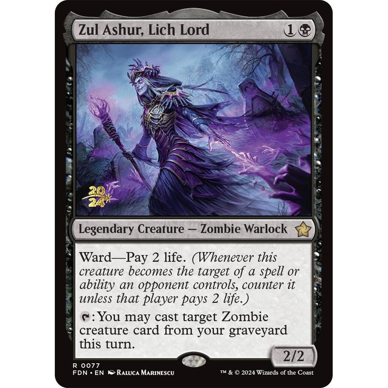 Zul Ashur, Lich Lord [Foundations Prerelease Promos]