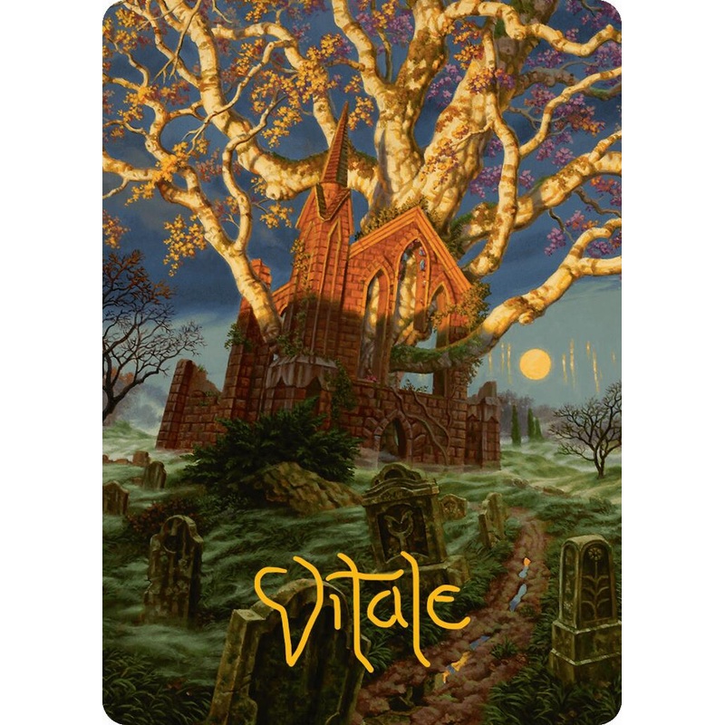 Abundant Growth Art Card (Gold-Stamped Signature) [Innistrad Remastered Art Series]