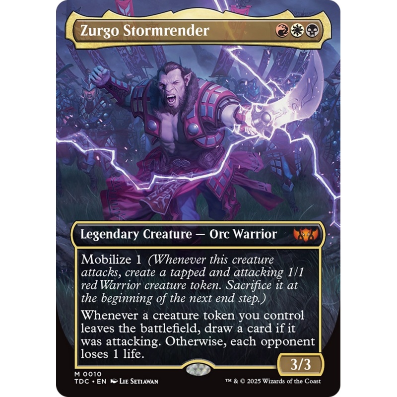 Zurgo Stormrender (Borderless) [Tarkir: Dragonstorm Commander]