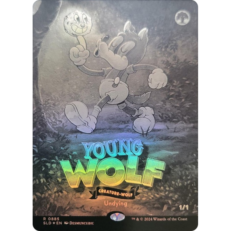 Young Wolf (Black & White Foil) [Secret Lair Drop Series]