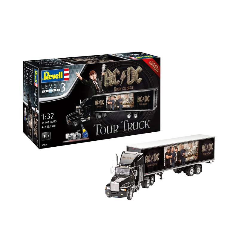 Revell 07453 1:32 AC/DC Rock or Bust Tour Truck Gift Set Limited Edition