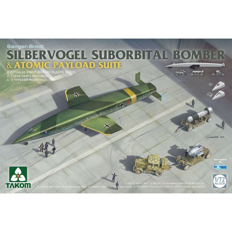 Takom 5018 1:72 German Silbervogel Suborbital Bomber & Atomic Payload Suite
