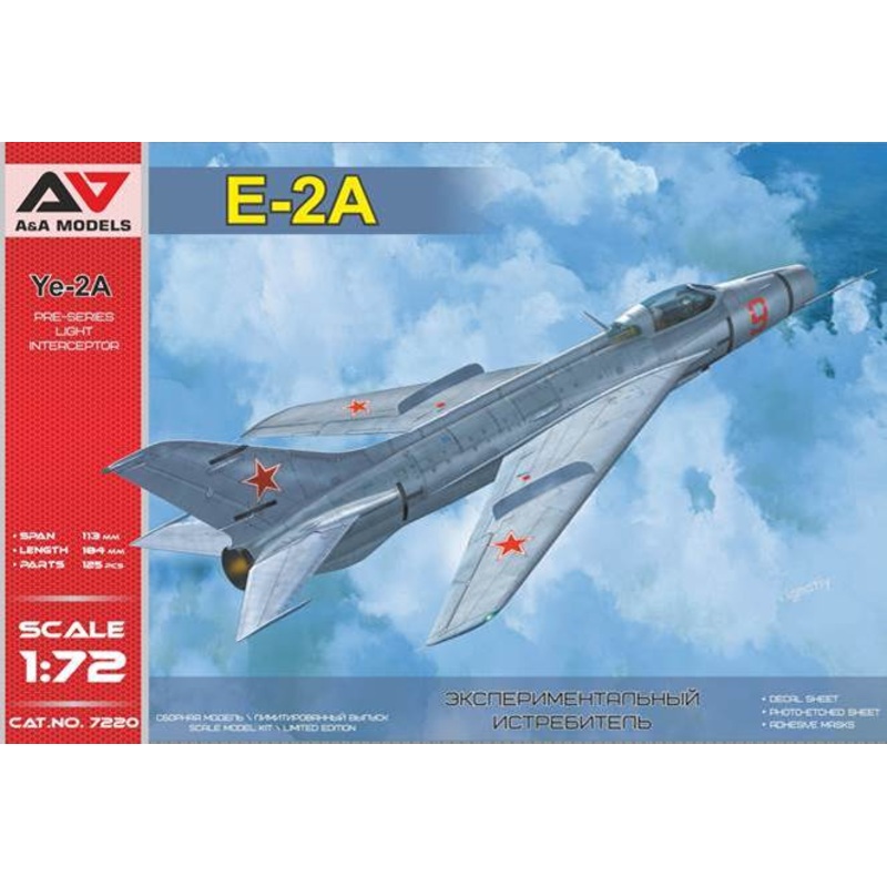 A & A Models 7220 1:72 E-2A/Ye-2A Pre-Series Light Interceptor (MiG-21s Predecessor)