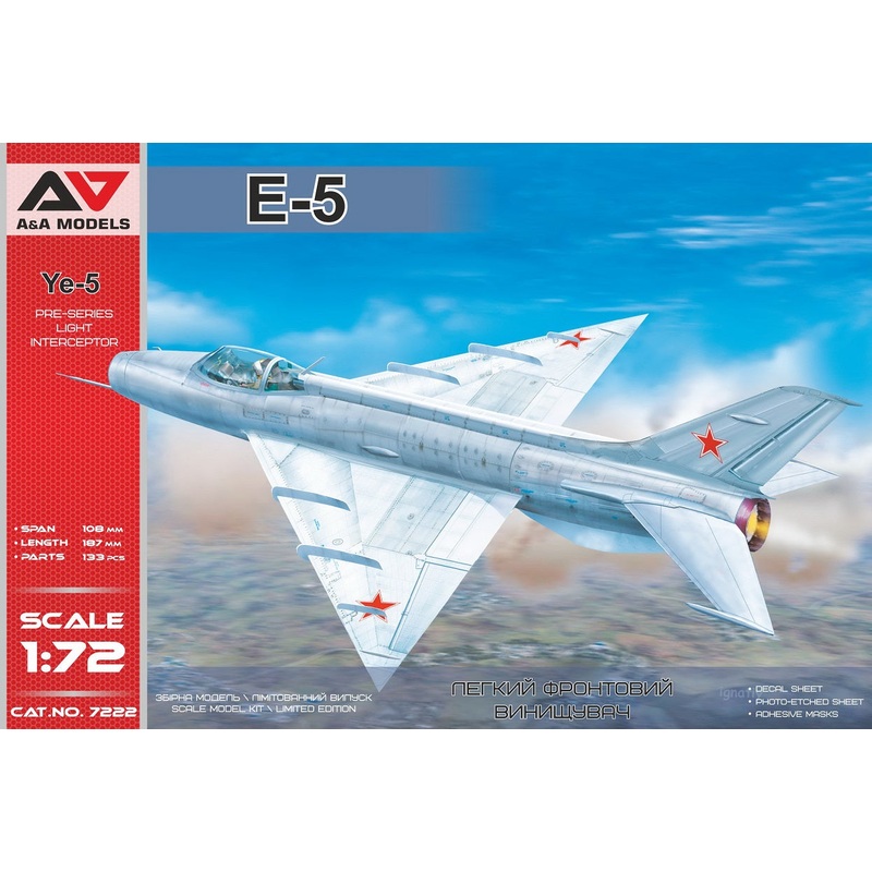 A & A Models 7222 1:72 Ye-5 Pre-Series Interceptor