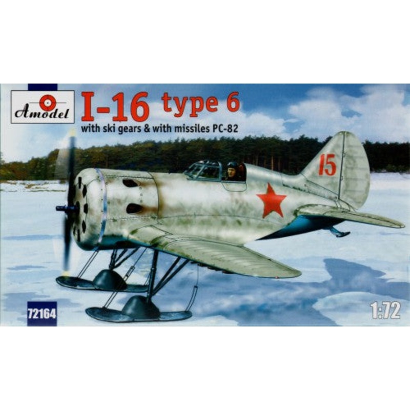 A-Model 72164 1:72 Polikarpov I-16 type 6 on Skis with PC-82 Rockets