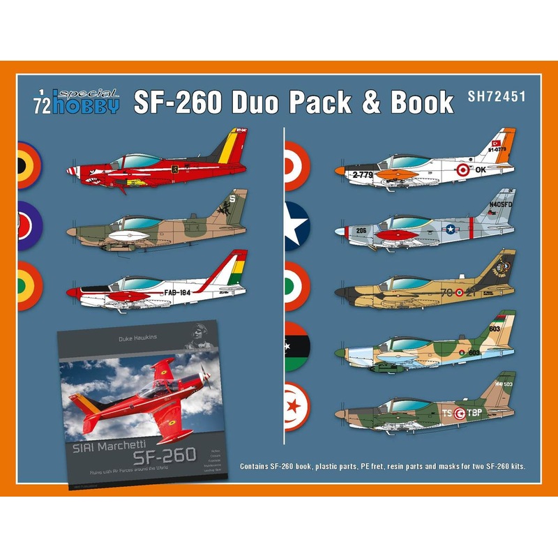 Special Hobby SH72451 1:72 SIAI-Marchetti SF-260 Duo Pack & Book