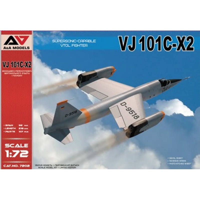 A & A Models 7202 1:72 VJ-101C-X2 Supersonic - Capable VTOL Fighter