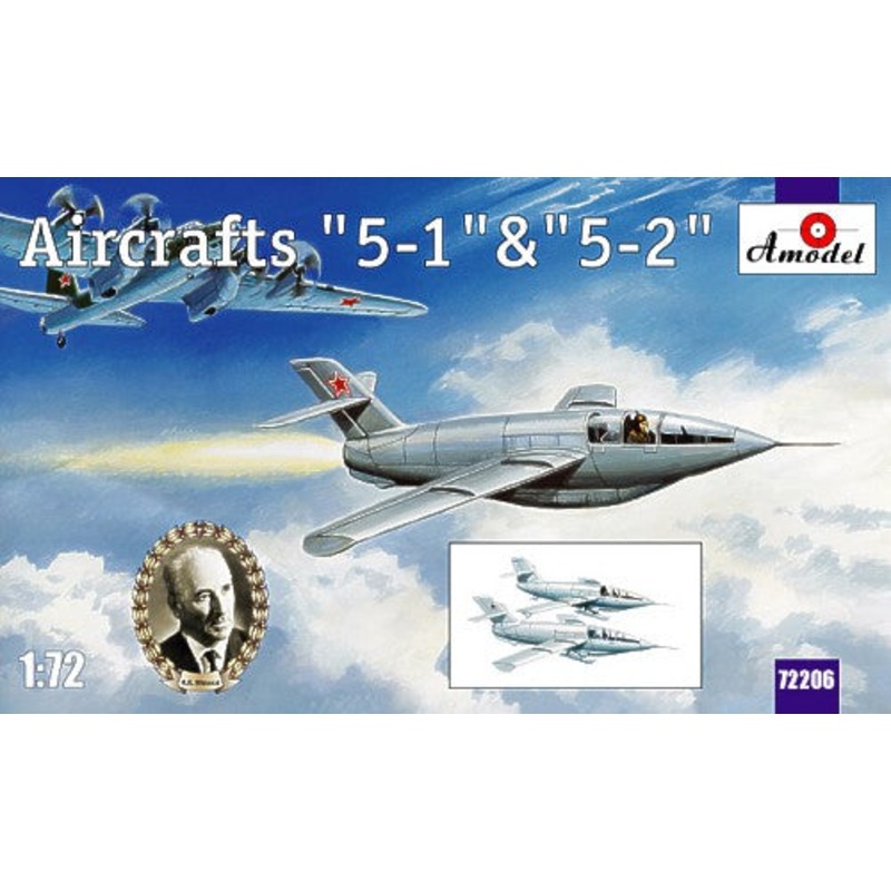 A-Model 72206 1:72 Samolyot '5-1' and '5-2' Soviet Experimental Jets