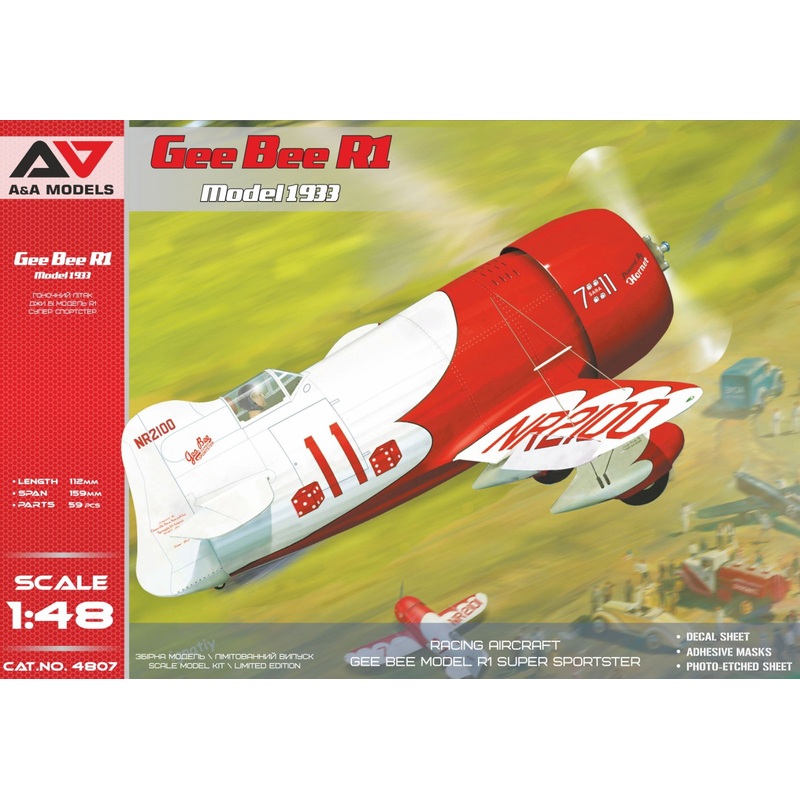 A & A Models 4807 1:48 Gee Bee R1 (1933 Version)