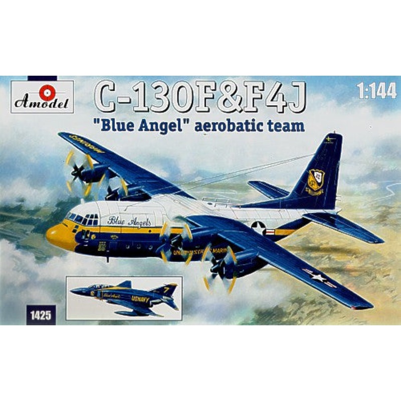 A-Model 1425 1:144 C-130F Hercules and F-4J Phantom Blue Angels Aerobatic Team