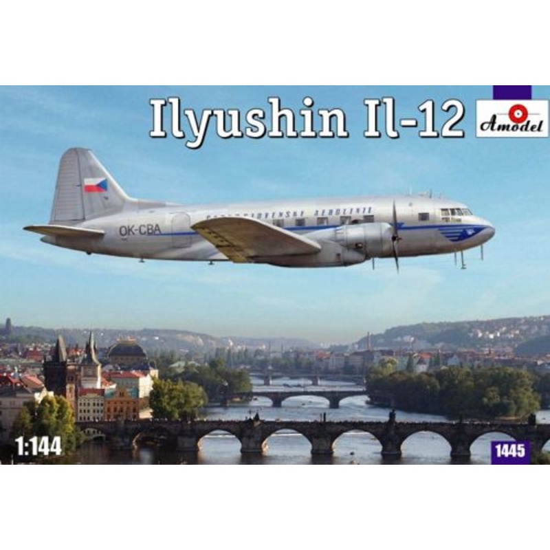 A-Model 1445 1:144 Ilyushin Il-12 Czech Version