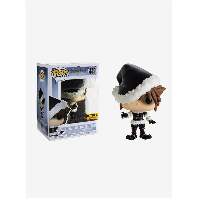 Funko Pop! Disney Kingdom Hearts Sora (Christmas Town) 449 Hot Topic Exclusive + Protector