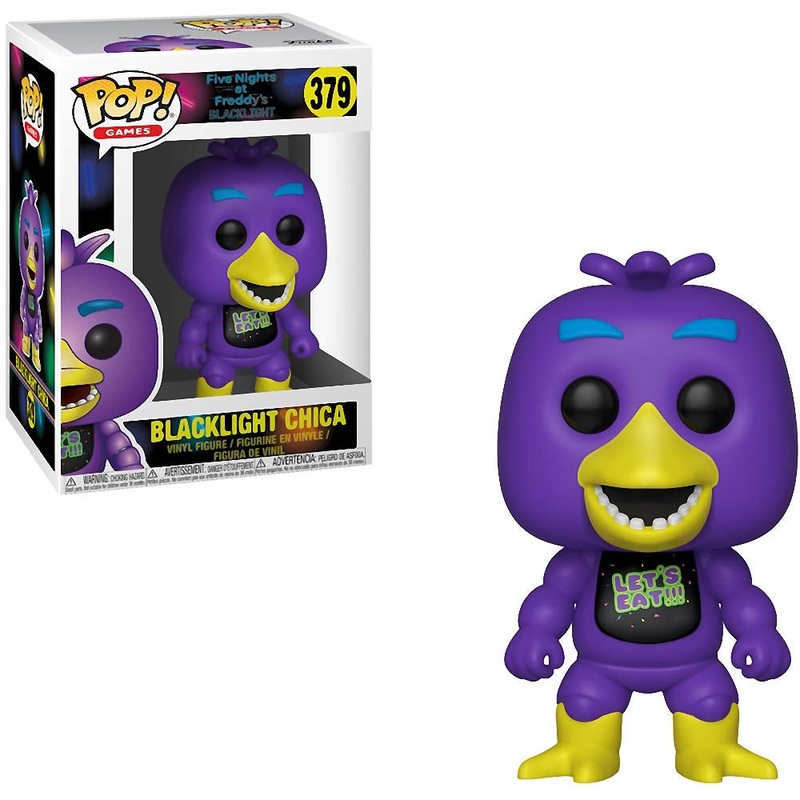 Funko Pop! FNAF: Five Nights at Freddys Blacklight Chica 379 (VAULTED) + Free Protector