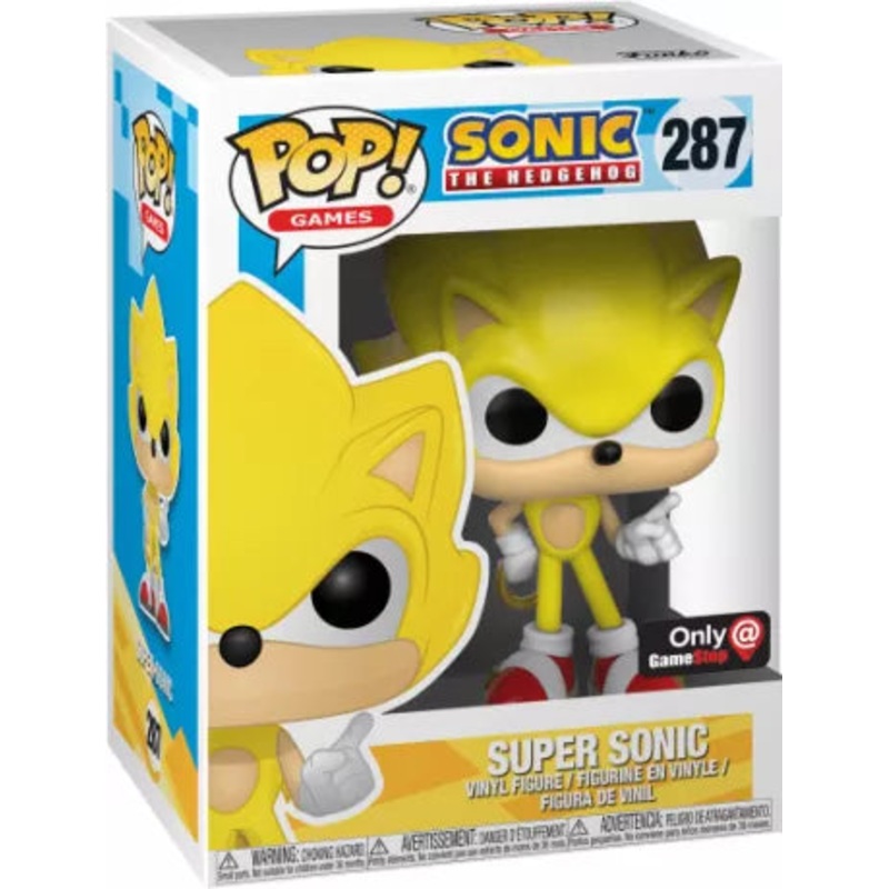 Funko POP! Games: Sonic The Hedgehog #287 - Super Sonic GameStop exclusive #287 + Protector