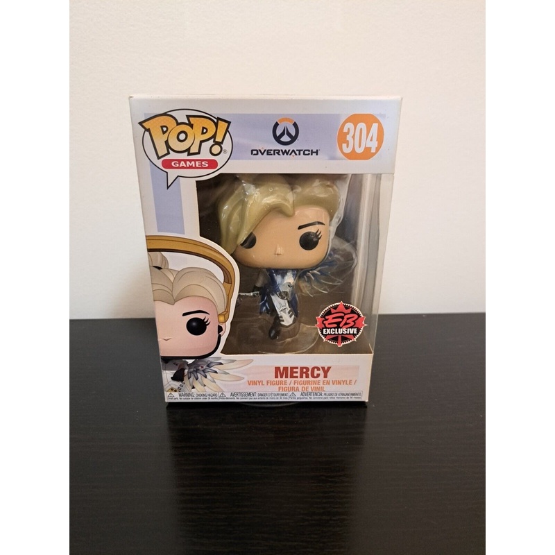 Funko Pop! Mercy #304 Overwatch Video Game Vinyl Figure - EB Games Exclusive Cobalt + PoP Protector