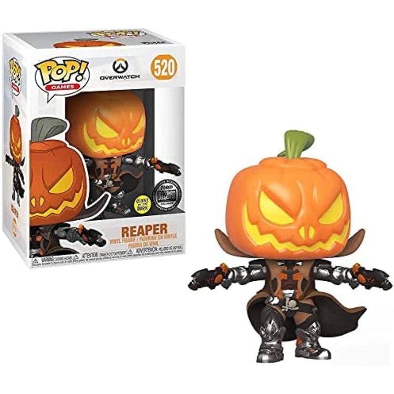 Funko Pop! Overwatch Reaper 520 Glows in the Dark Funko Blizzard Exclusive + Free Protector