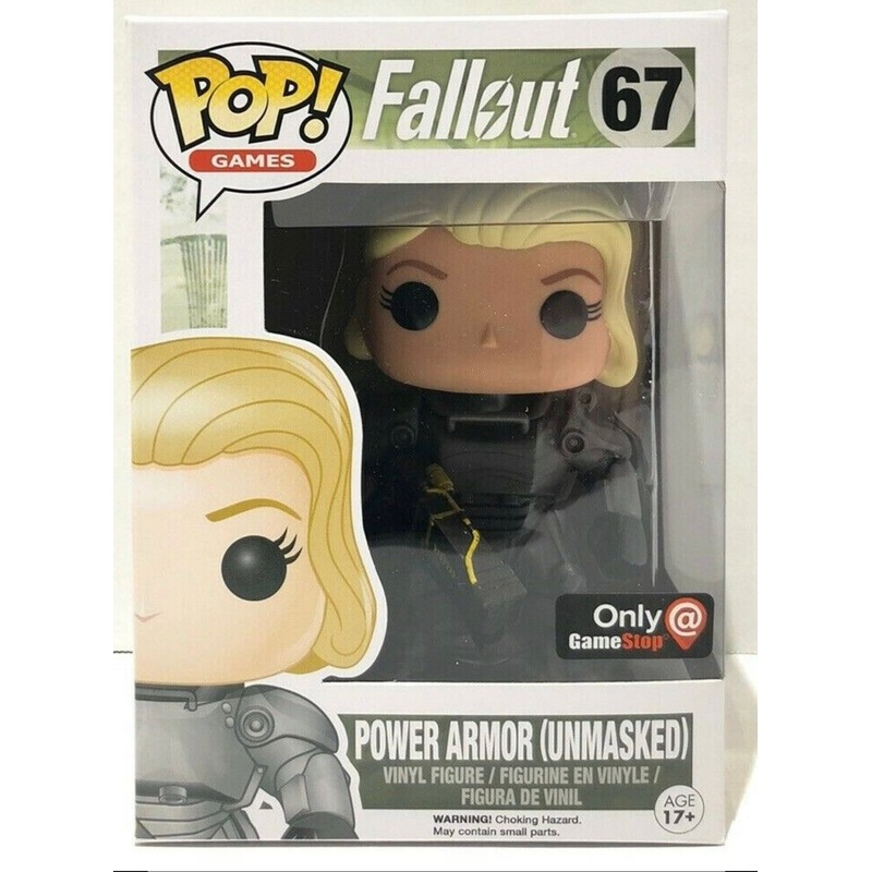 Funko Pop! Fallout - Power Armor (Unmasked) 67 GameStop Exclusive + Free Protector (VAULTED)