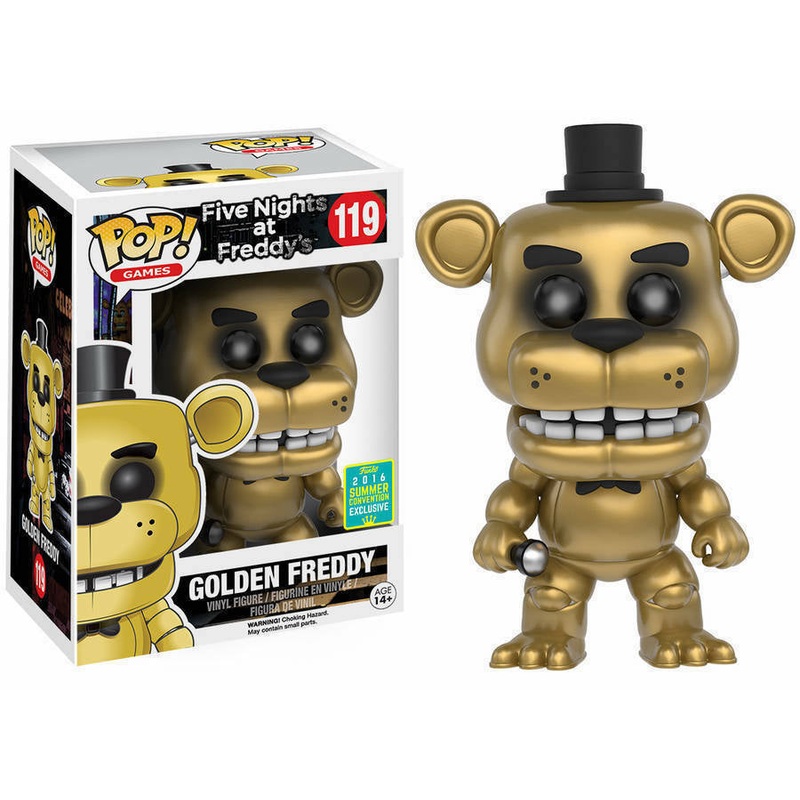 Funko Pop! FNAF: Five Nights at Freddys - Golden Freddy Fazbear 119 Funko 2016 Summer Convention Exclusive (VAULTED) (box blemishes)+ Free Protector