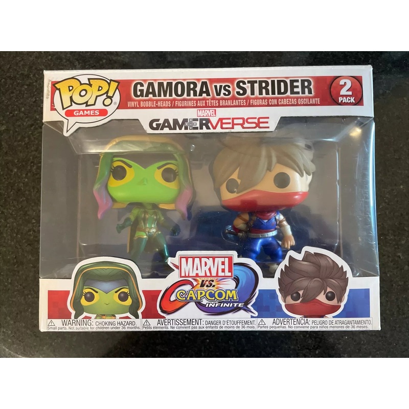 Funko Pop Games Gamerverse Infinite Marvel vs Capcom Gamora vs Strider 2 Pack