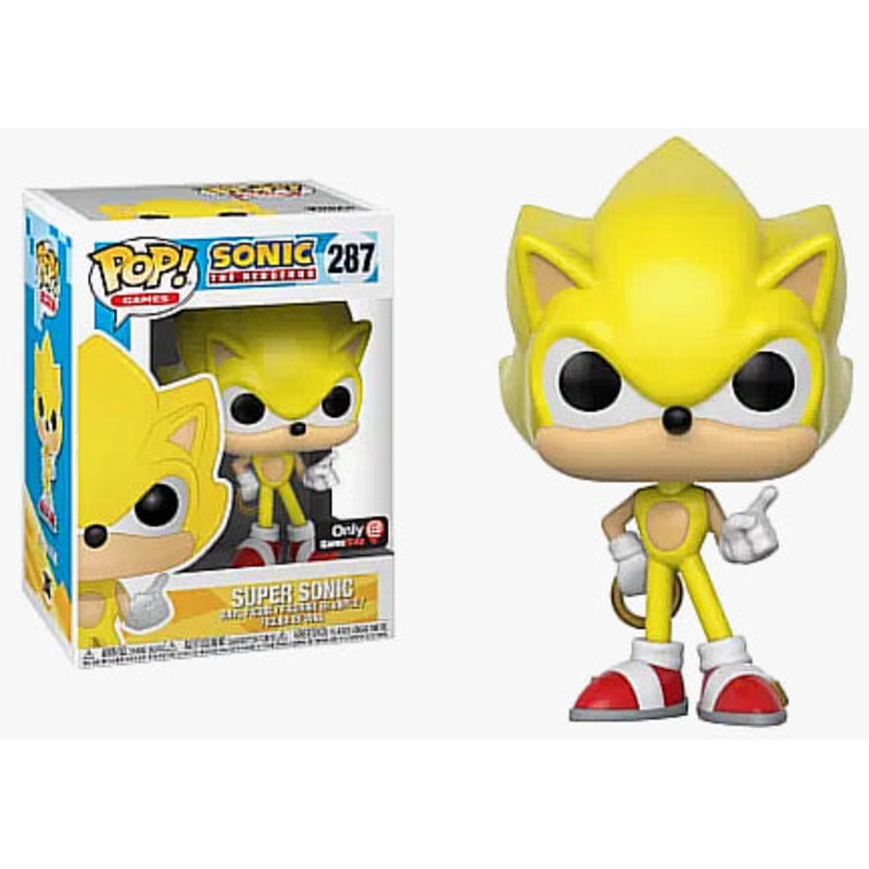 Funko Pop! Games Sonic The Hedgehog #287 Super Sonic GameStop Exclusive (Vaulted) + PoP Protector