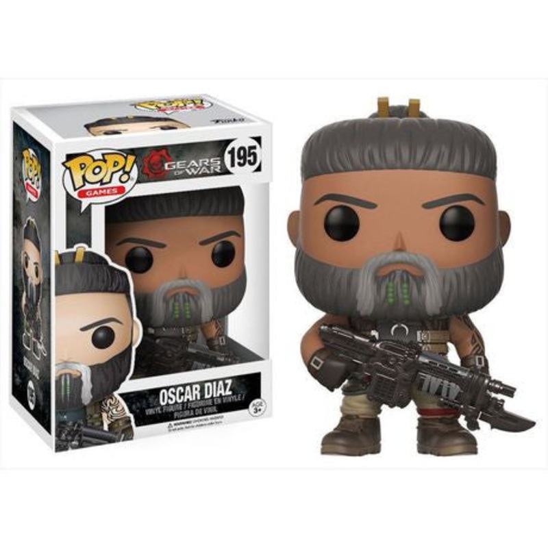 Funko Pop! Gears of War - Oscar Diaz 195 (slight box ware) (VAULTED) + Free Protector