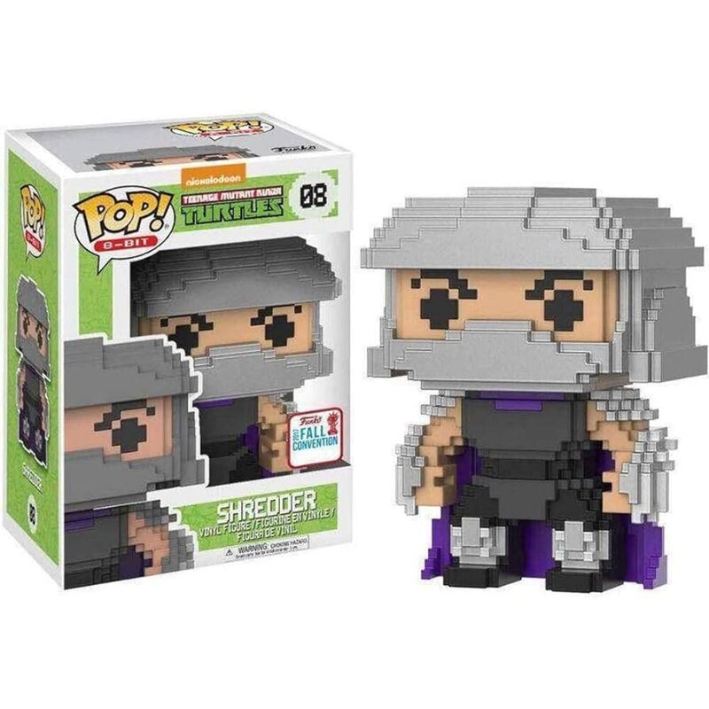 Funko Pop! Nickelodeon Teenage Mutant Ninja Turtles - 8-Bit Shredder 08 Funko Fall Convention Exclusive + Free Protector