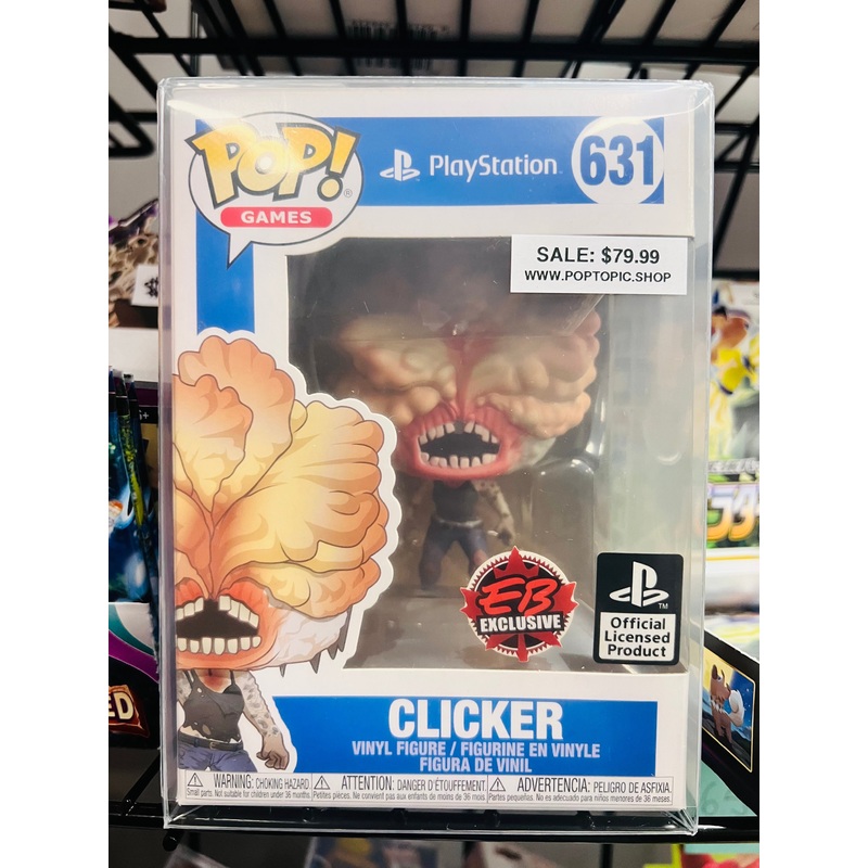 Funko Pop! PlayStation - Clicker 631 EB Exclusive + Free Protector (VAULTED)
