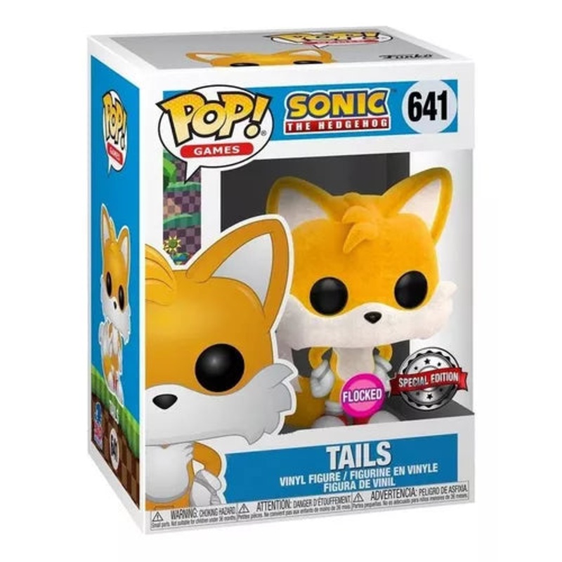 Funko Pop! Sonic The Hedgehog Tails 641 Flocked Special Edition + Free Protector (slight box ware)