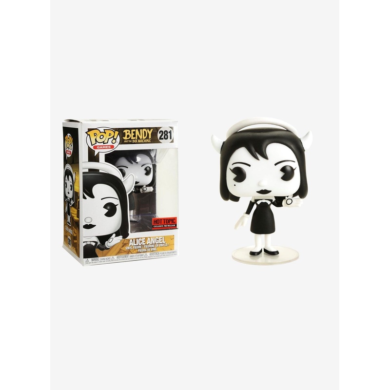 Funko Pop! Bendy and the Ink Machine : Alice Angel 281 Hot Topic Pre-Release Exclusive + Pop Protector