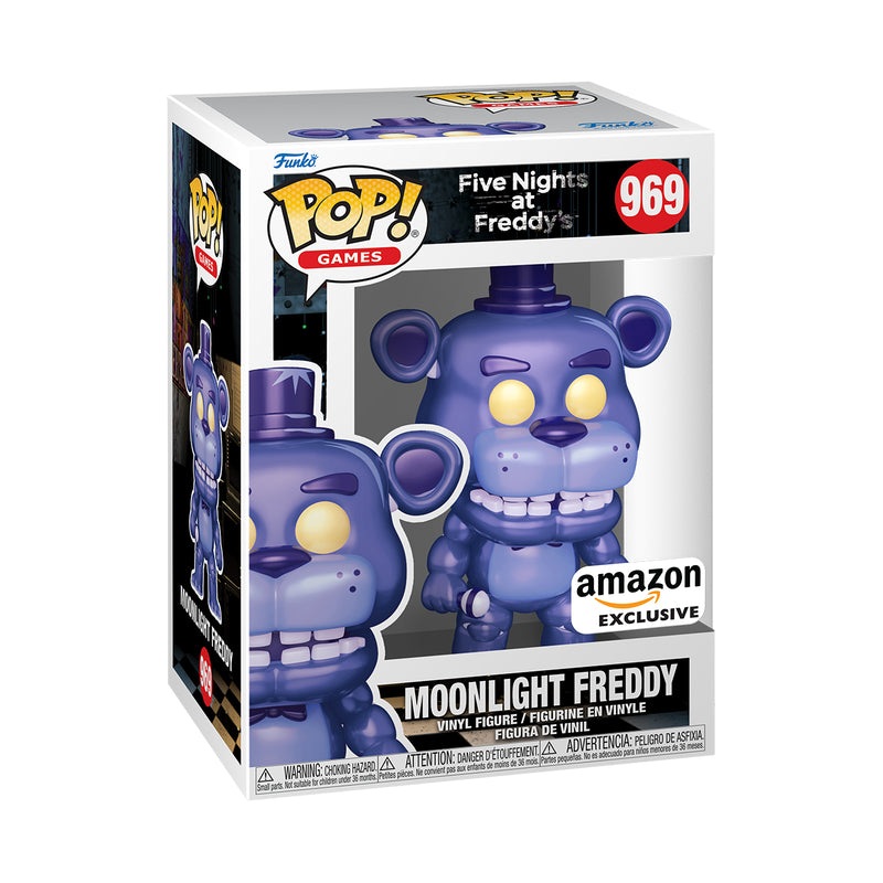 Funko Pop! FNAF : Five Nights at Freddys - Moonlight Freddy 969 Amazon Exclusive + Free Protector