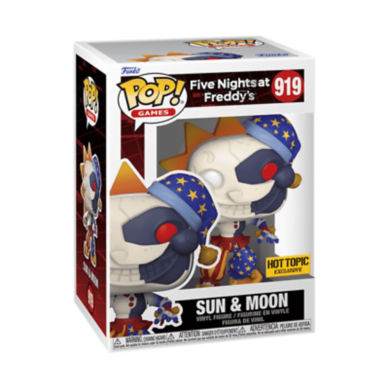 Funko Pop! FNAF : Five Nights at Freddys Sun & Moon 919 Hot Topic Exclusive + Pop Protector