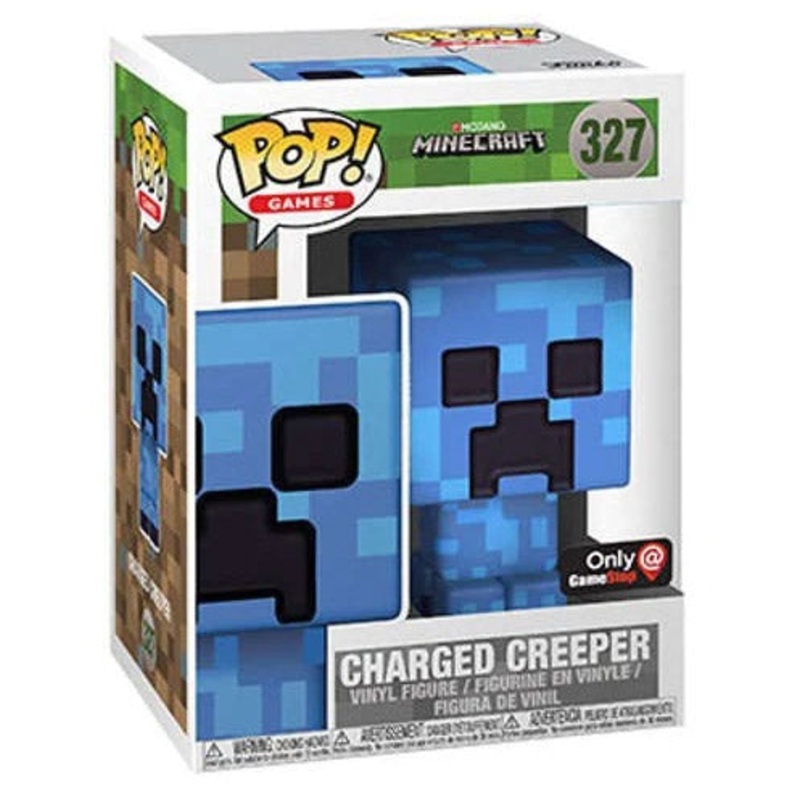 Funko Pop! Minecraft : Charged Creeper GameStop Exclusive 327 (VAULTED) + Free Protector