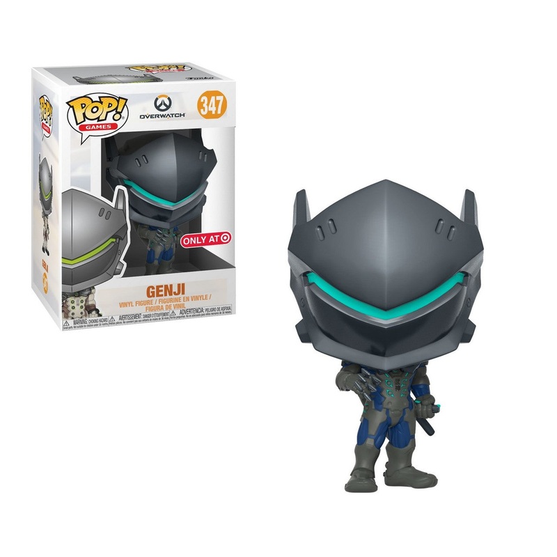 Funko Pop! Overwatch Genji (Carbon Fiber) 347 Target Exclusive (VAULTED) + Pop Protector