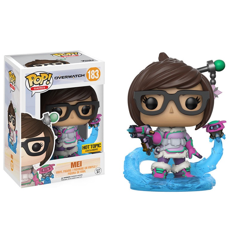 Funko Pop! Overwatch Mei 183 Hot Topic Exclusive + Pop Protector