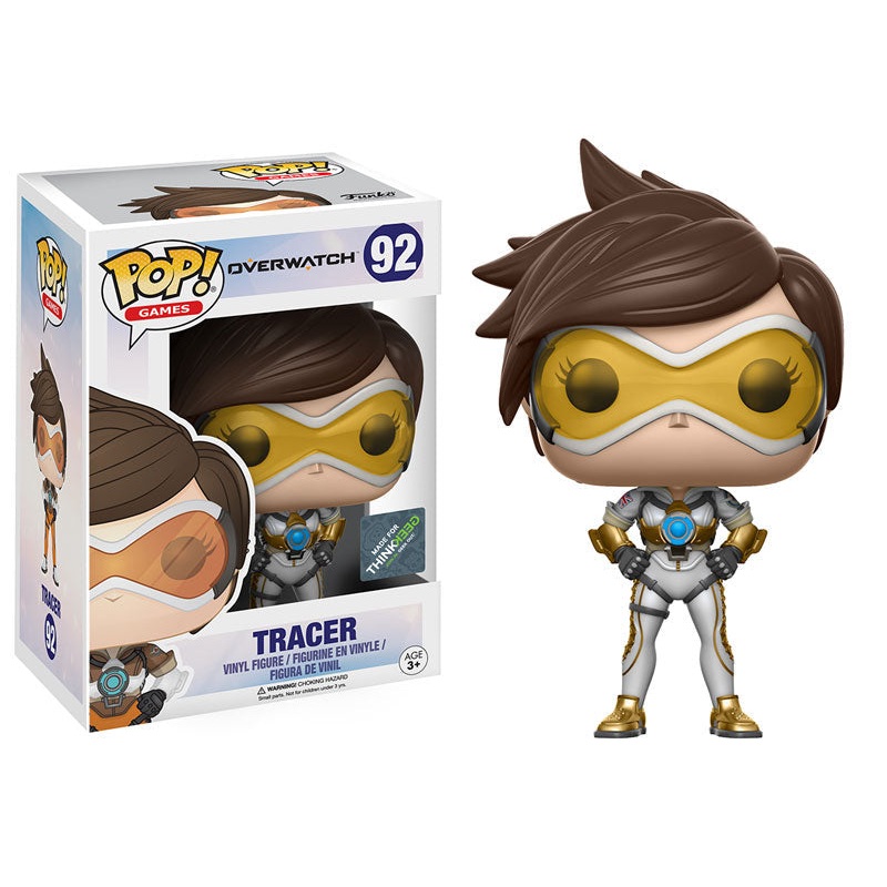 Funko Pop! Overwatch Tracer 92 ThinkGreek Exclusive (VAULTED) + Pop Protector