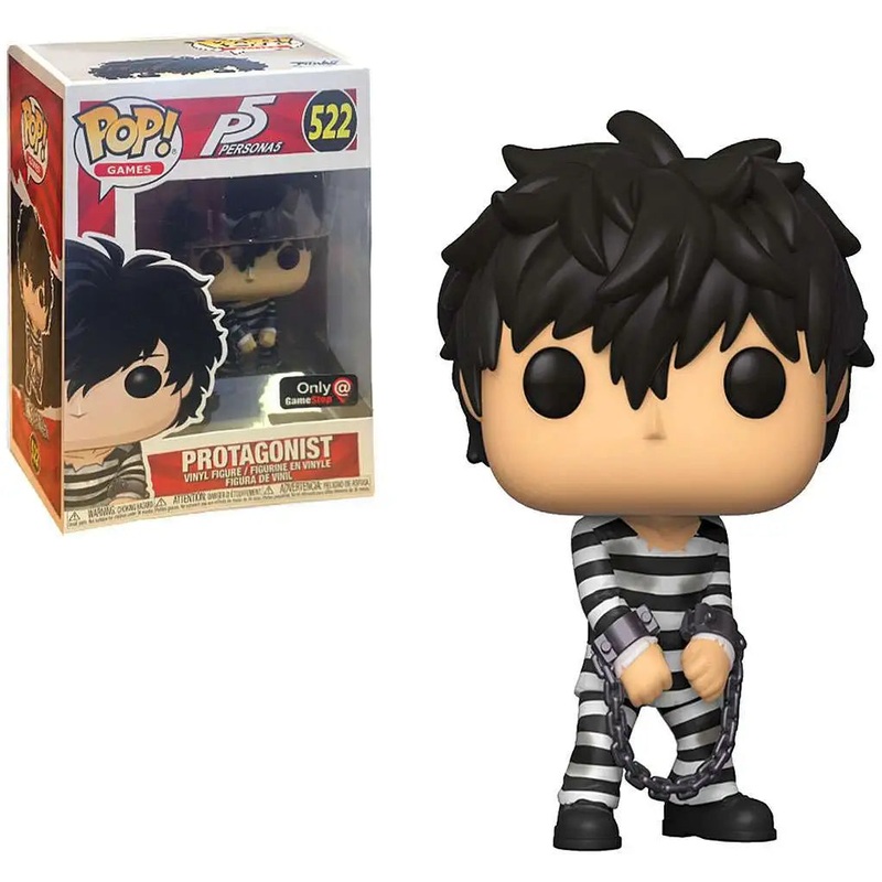Funko Pop! Persona5 Protagonist 522 GameStop Exclusive (VAULTED) + Pop Protector