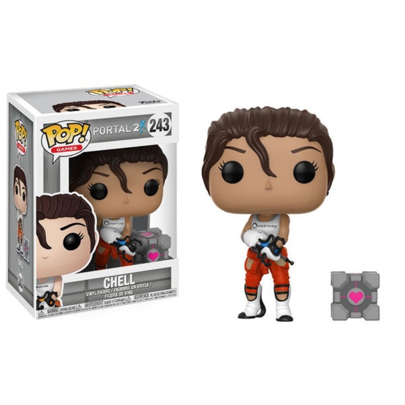 Funko Pop! Portal 2 : Chell 243 (w/ Portal Gun) (VAULTED) + Pop Protector
