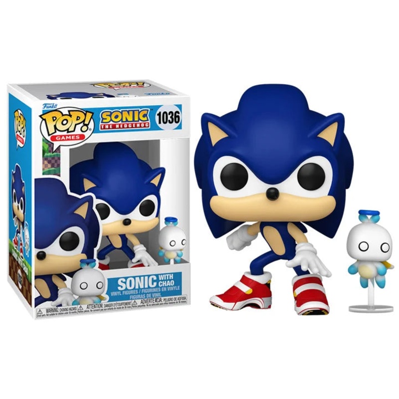 Funko Pop! Sonic The Hedgehog : Sonic with Hero Chao 1036 + Pop Protector