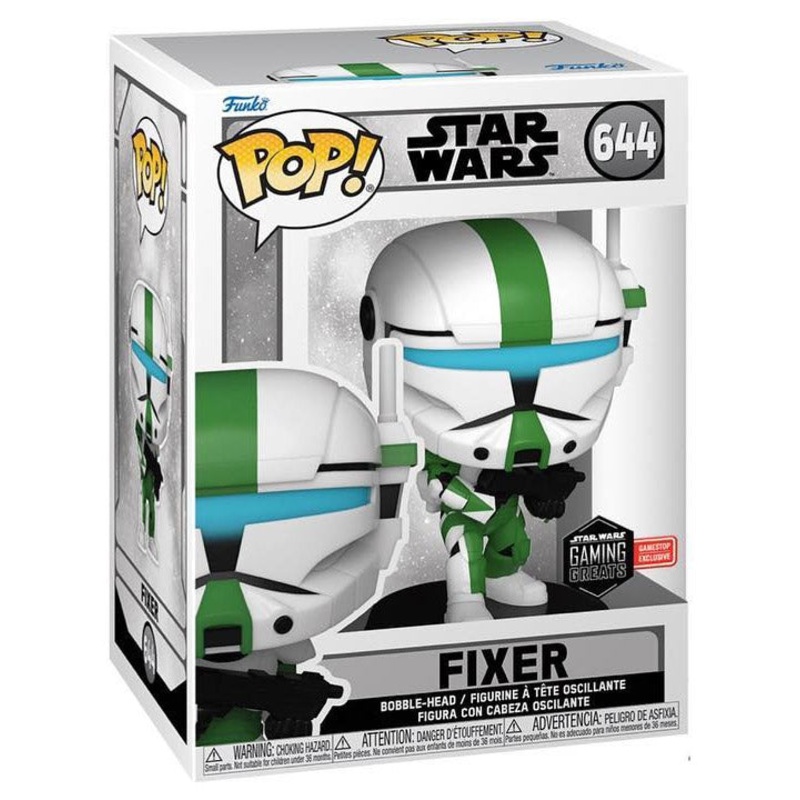 Funko Pop! Fixer 644 Star Wars Gaming Greats Gamestop Exclusive + Free Protector