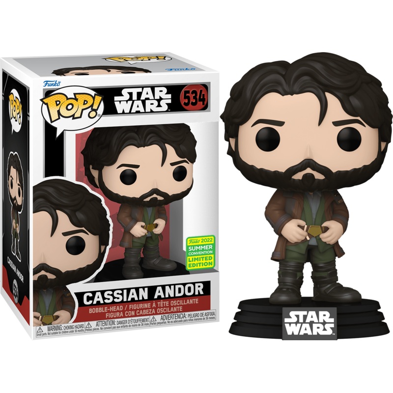 Funko Pop! Star Wars Cassian Andor 534 Funko 2022 Summer Convention Exclusive + Free Protector