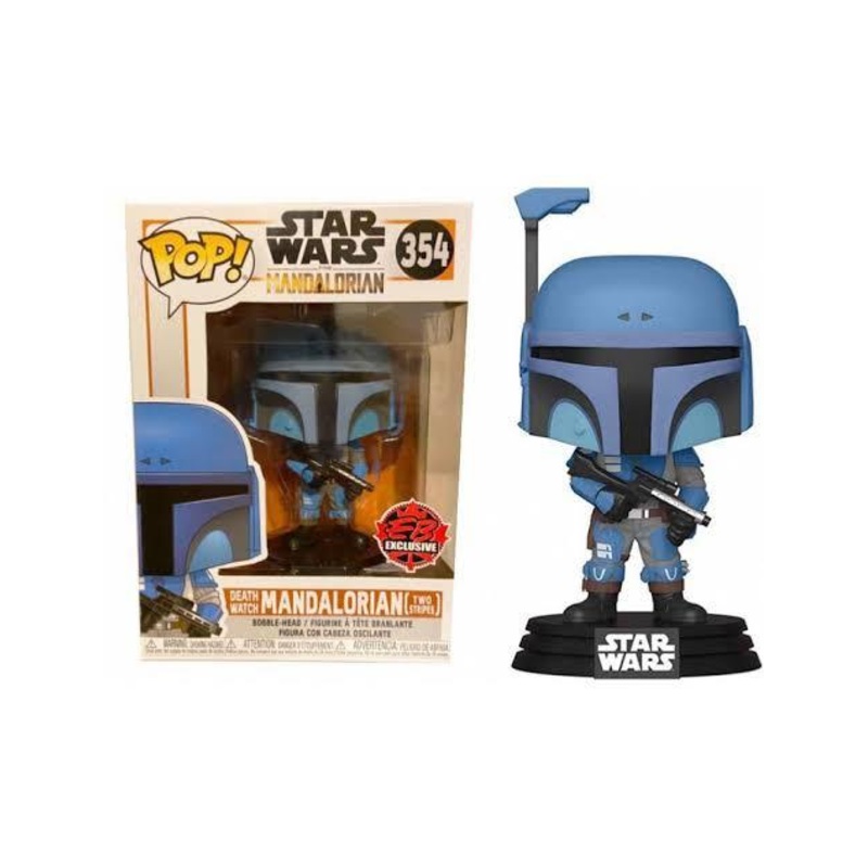 Funko Pop! Star Wars Death Watch Mandalorian (Two Stripes) 361 EB Exclusive + Free Protector