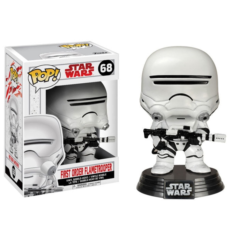 Funko PoP! Star Wars First Order Flametrooper (The Last Jedi) 68 + PoP Protector (VAULTED)